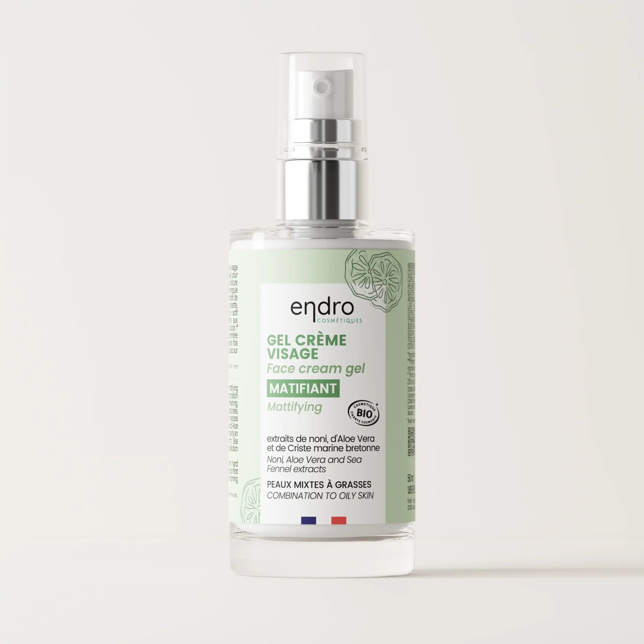 Gel - crème visage matifiant - Endro Cosmetiques